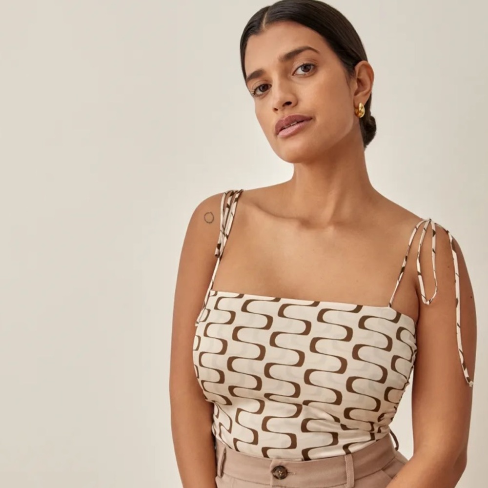 Reformation Lucrezia Silk Top